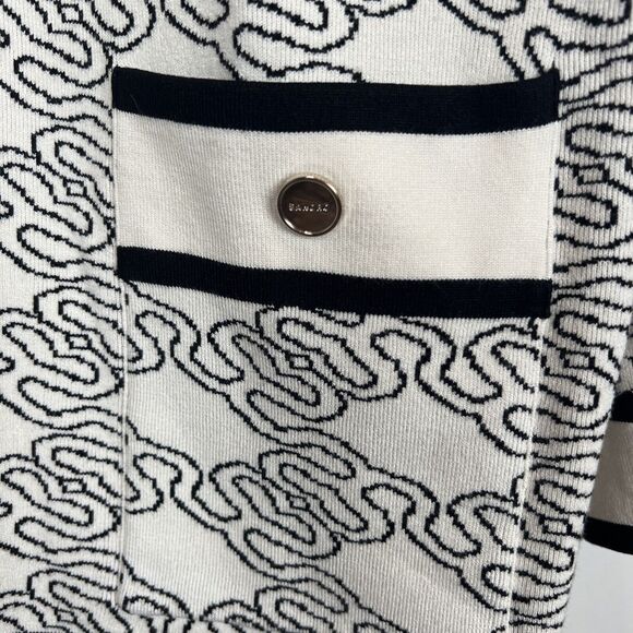 Sandro Sandro Enea Oversized Jacquard Knit Reversible Cardigan Sweater Black - Picture 12 of 16